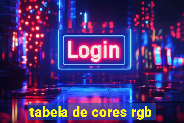 tabela de cores rgb